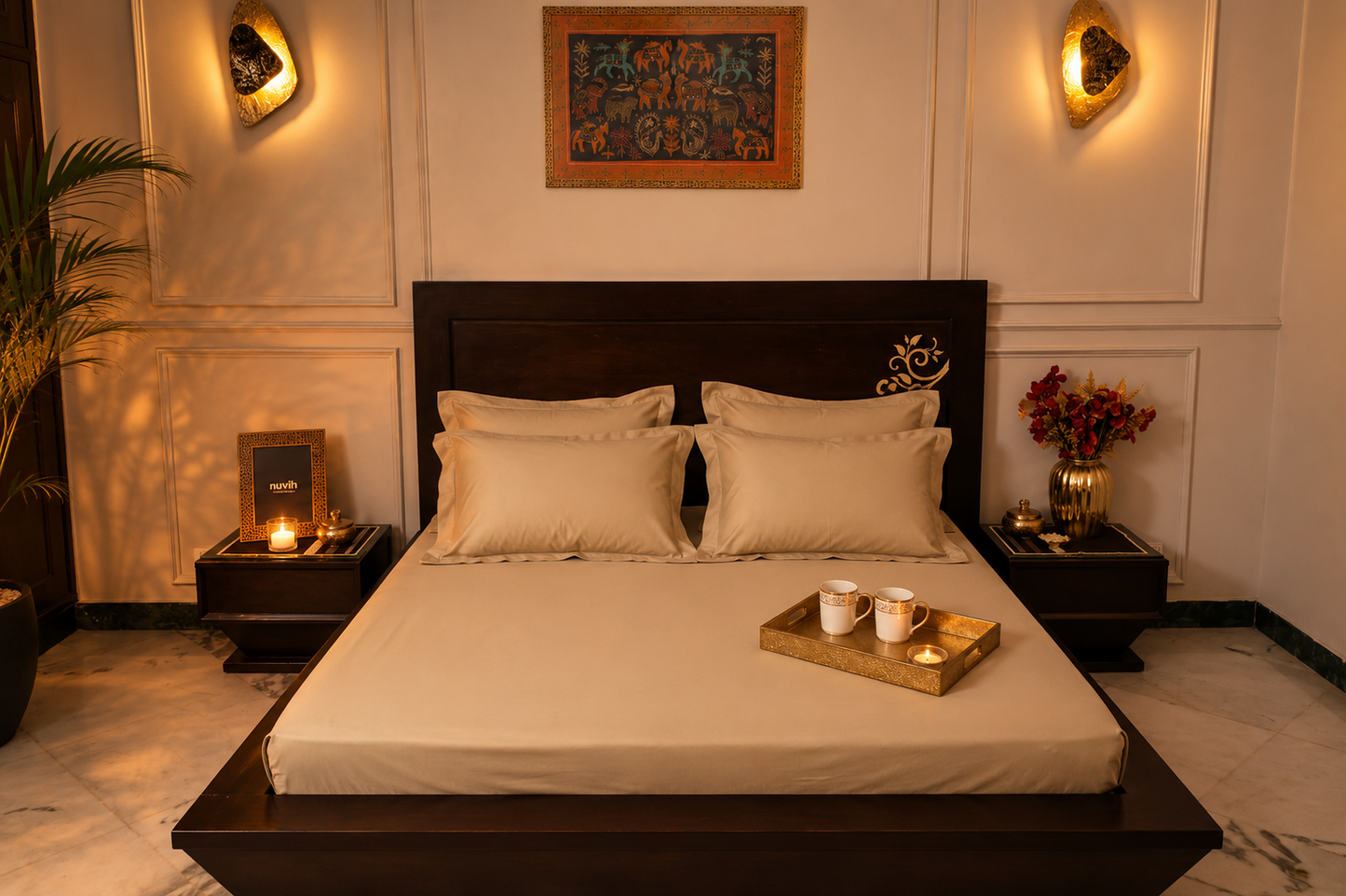 Signature Solid Sheet Set | Champagne Sand | 500 Thread Count
