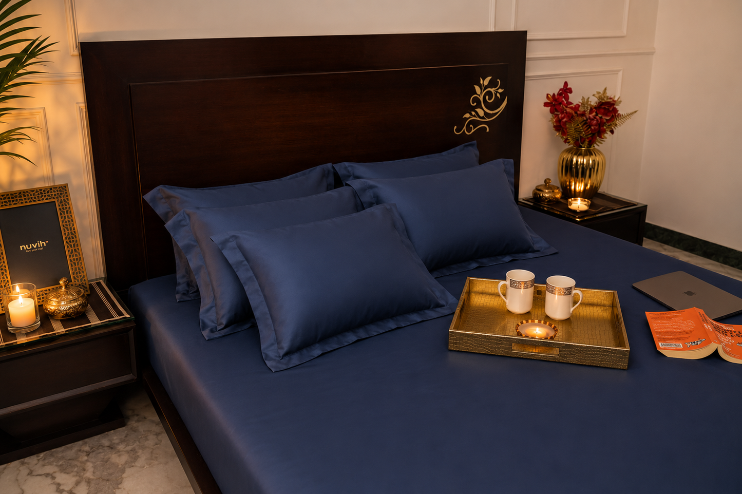Signature Solid Sheet Set | Midnight Tide | 500 Thread Count