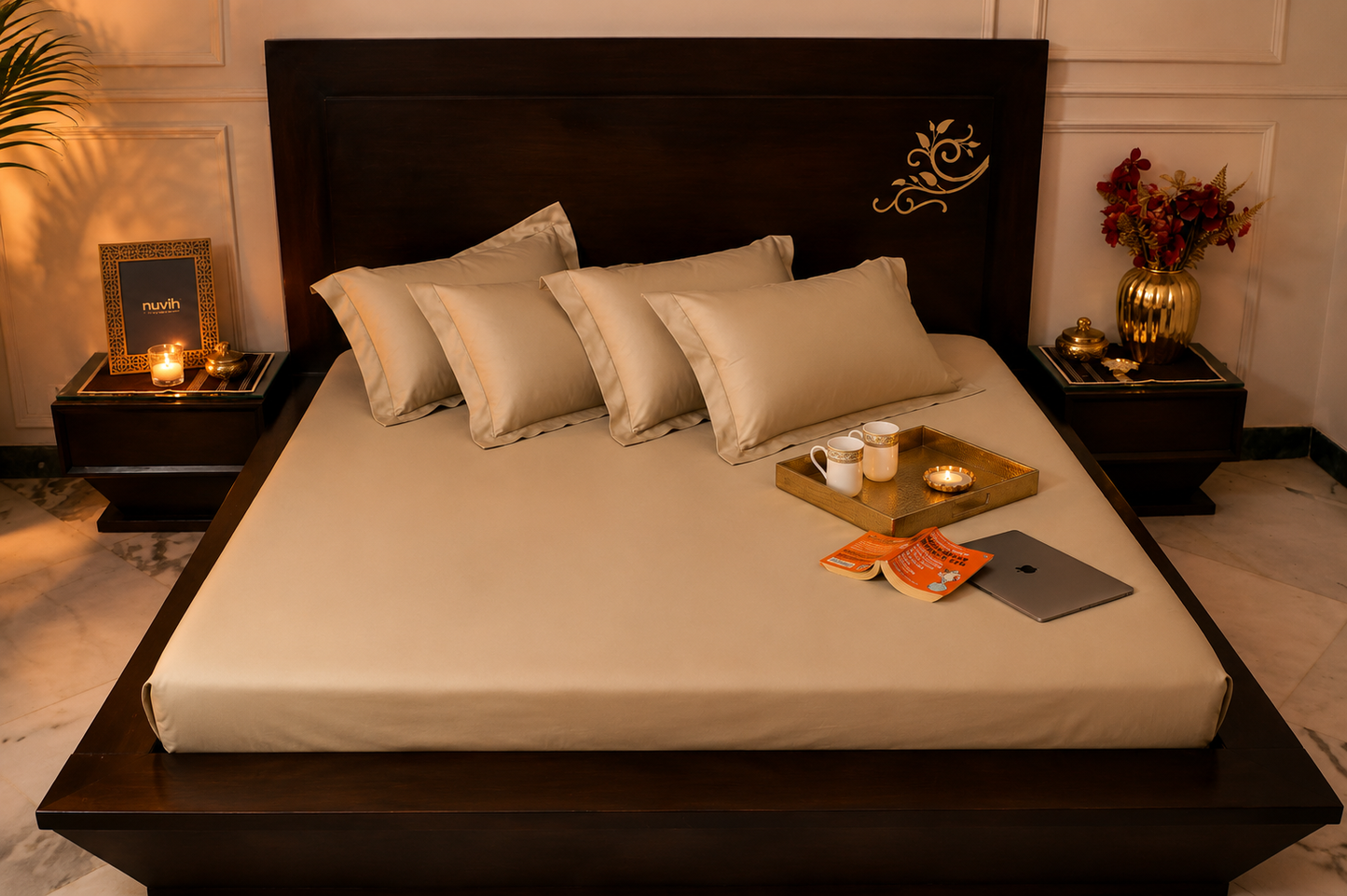 Signature Solid Sheet Set | Champagne Sand | 500 Thread Count