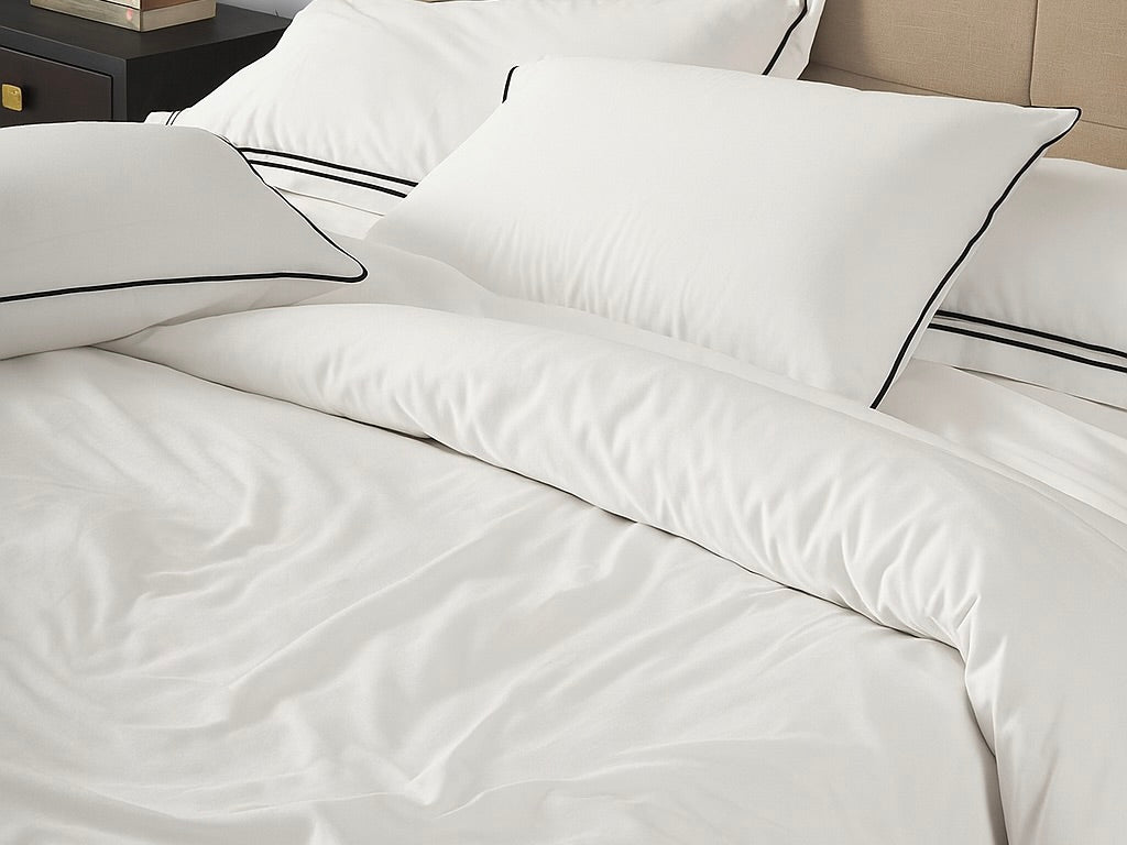 Piping Luxe Duvet Cover Set | 600 Thread Count