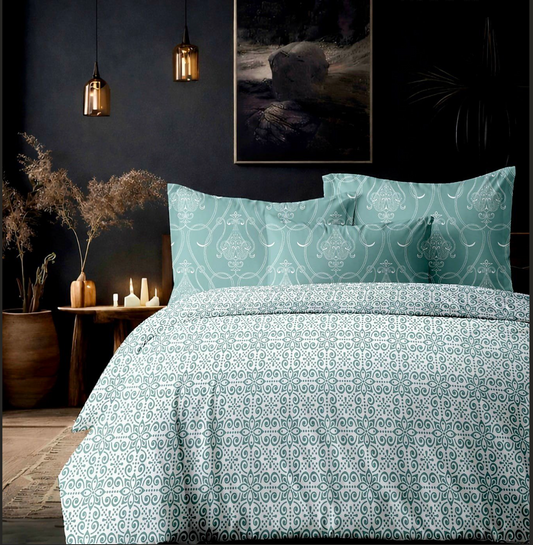 Regal Printed Sheet Set | Aqua Royale | 300 Thread Count