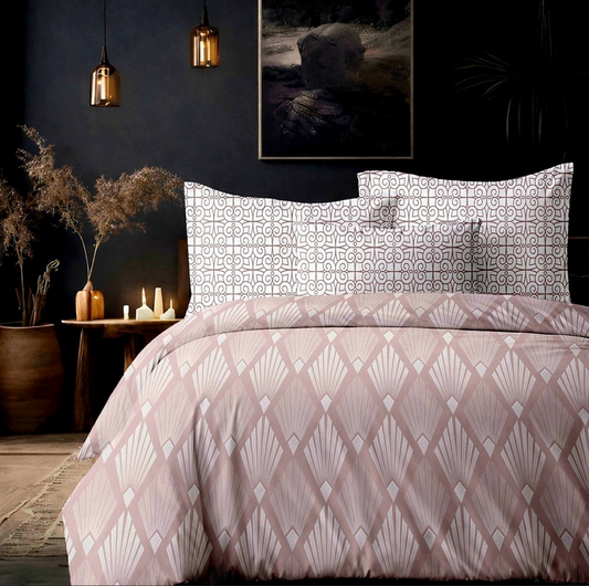 Regal Printed Sheet Set | Blush Deco | 300 Thread Count