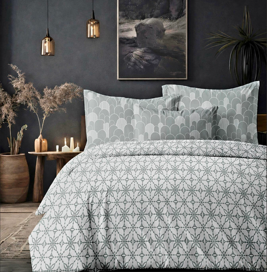 Regal Printed Sheet Set | Silver Mist | 300 Thread Count