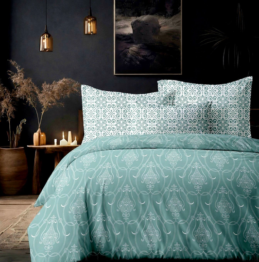 Regal Printed Sheet Set | Aqua Regency | 300 Thread Count