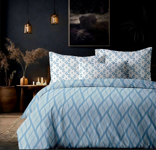 Regal Printed Sheet Set | Sky Bloom | 300 Thread Count